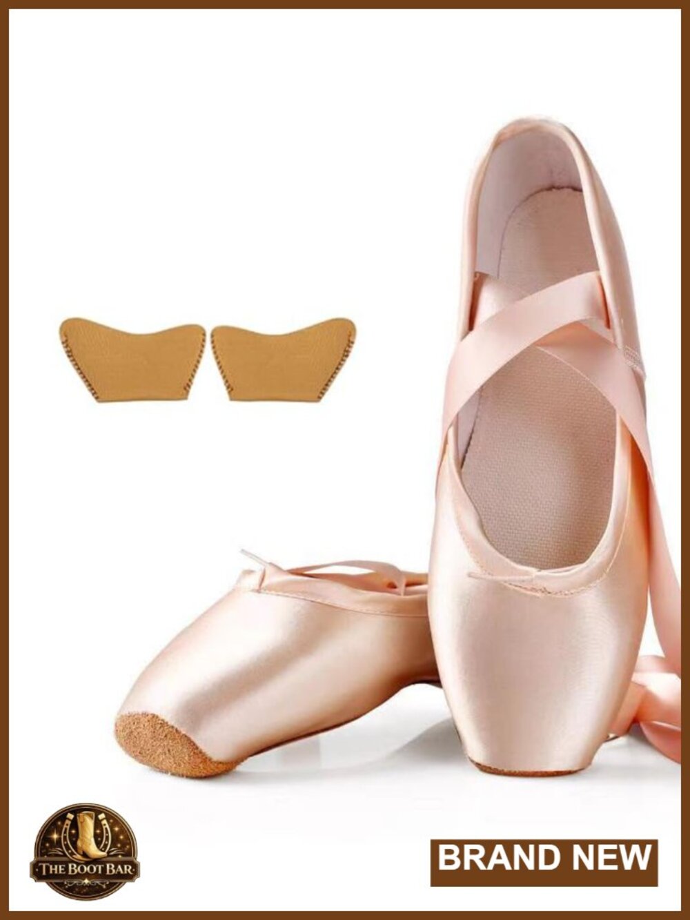 Satin Pointe Shoes Ballet Dance Shoes with Ribbon